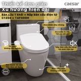  Bàn cầu 1 khối Caesar C1356 (Không nắp) + nắp rửa TAF400H 