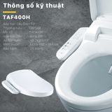  Bàn cầu 1 khối Caesar C1363 (Không nắp) + Nắp rửa TAF400H 