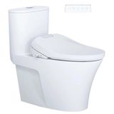  Bàn cầu 1 khối Caesar C1395 (Không nắp) + Nắp rửa TAF610H 