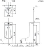  Bồn tiểu nam cảm ứng Caesar UA0284 