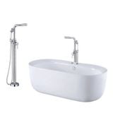  Combo Bồn Tắm Kèm Vòi CAESAR AT0750+AS489C Đặt Sàn 