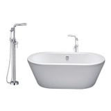 Combo Bồn Tắm Kèm Vòi CAESAR AT6270+AS489C Đặt Sàn 