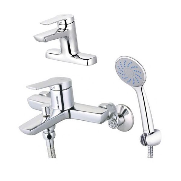 Combo vòi lavabo sen tắm Caesar B202CU + S203C - Bùi Minh