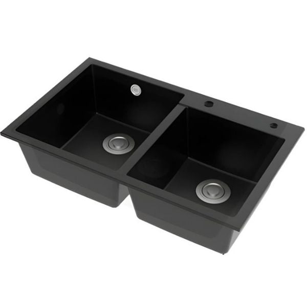 Chậu bếp hai hộc màu đen American Standard FFASX902