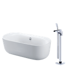 Combo bồn tắm lập thể + vòi sen bồn tắm nóng lạnh Caesar AT0770+AS689C 
