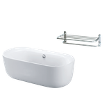  Combo bồn tắm lập thể + kệ khăn Caesar AT0770 + Q924V 