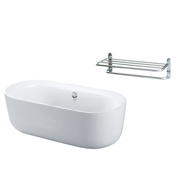 Combo bồn tắm lập thể + kệ khăn Caesar AT0770 + Q924V Bùi Minh