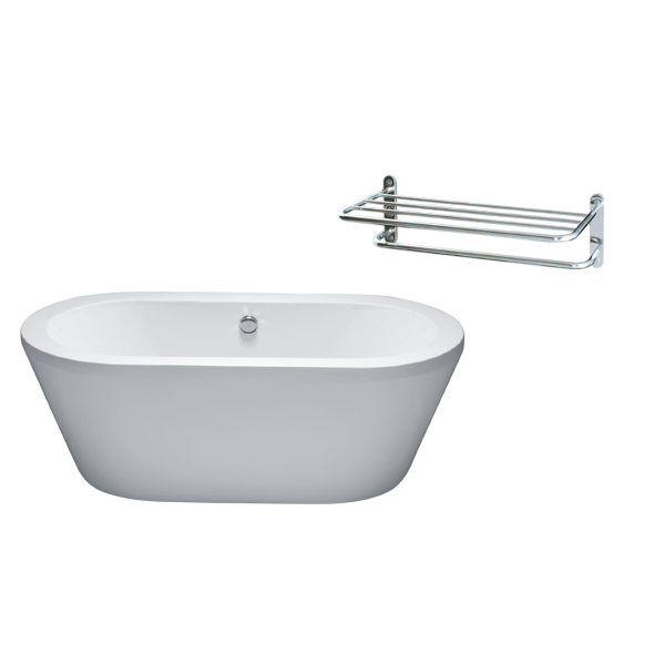 Combo bồn tắm lập thể + kệ khăn Caesar AT6270 + Q924V Bùi Minh