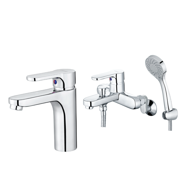 Combo vòi sen + vòi chậu nóng lạnh Caesar B570CU+S573C Bùi Minh