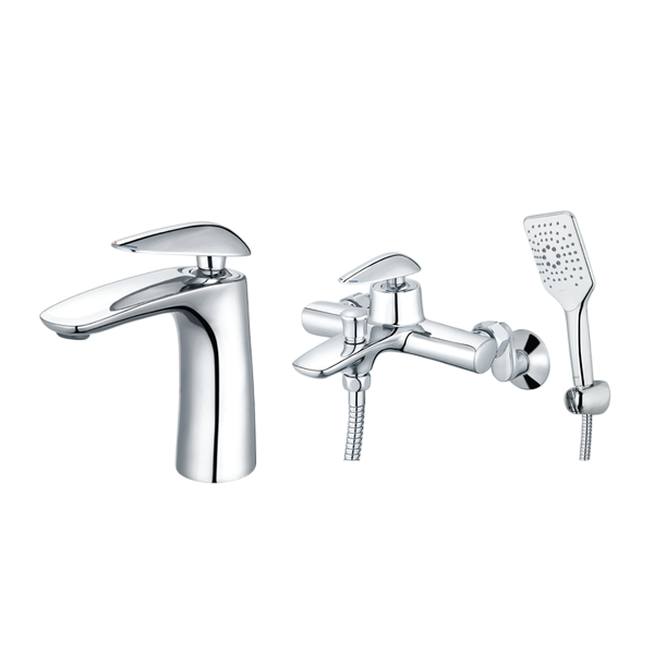 Combo vòi sen + vòi chậu nóng lạnh Caesar B810CU+S813C Bùi Minh