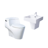 Combo bàn cầu một khối + lavabo + chân treo Caesar C1353 + LF5263 + PF2463 