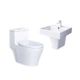  Combo bàn cầu một khối + lavabo + chân treo Caesar C1356 + LF5263 + PF2463 