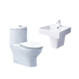  Combo bàn cầu một khối + lavabo + chân treo Caesar C1375 + LF5263 + PF2463 