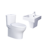  Combo bàn cầu một khối + lavabo + chân treo Caesar C1394 + LF5263 + PF2463 