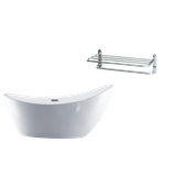  Combo bồn tắm ngồi + kệ khăn Caesar KT1170 + Q924V 