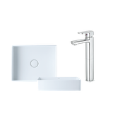  Combo lavabo đặt bàn kết hợp vòi lavabo cao Caesar L5254S + B551CU 