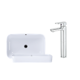  Combo lavabo kết hợp vòi lavabo cao Caesar L5262S + B551CU 