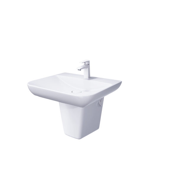 Combo lavabo treo + chân sứ Caesar LF5370 + PF2463 Bùi Minh