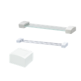  Combo kệ gương + thanh treo khăn + hộp đựng giấy vệ sinh Caesar Q990 + Q991 + Q994 