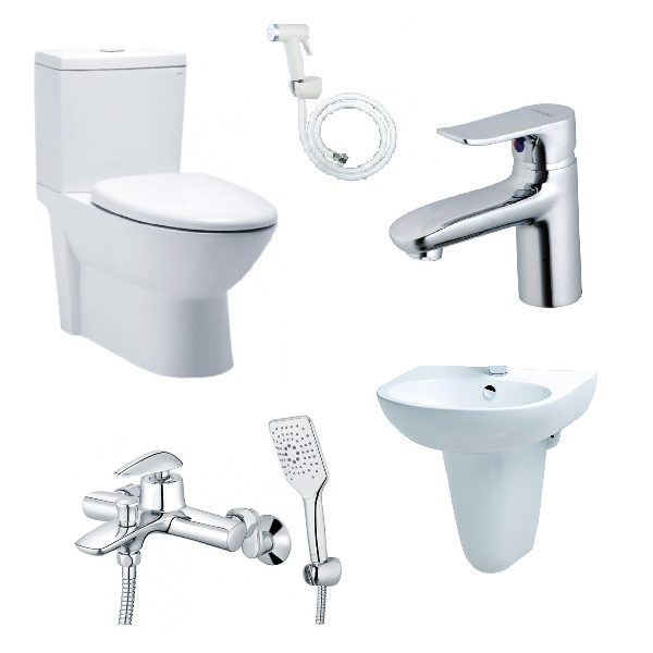 Combo bộ thiết bị vệ sinh Caesar 4 - Bùi Minh