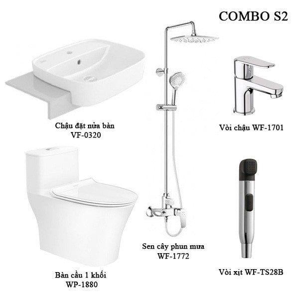 Combo American Standard S2 VF-1880 + VF-0320 + WF-TS28B + WF-1701 + WF-1772 - Bùi Minh