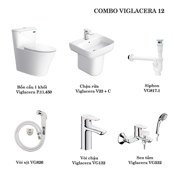 Combo Thiết bị vệ sinh Viglacera 12 - Bùi Minh