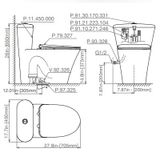  Bàn cầu 1 khối P.11.450 Viglacera Platinum 