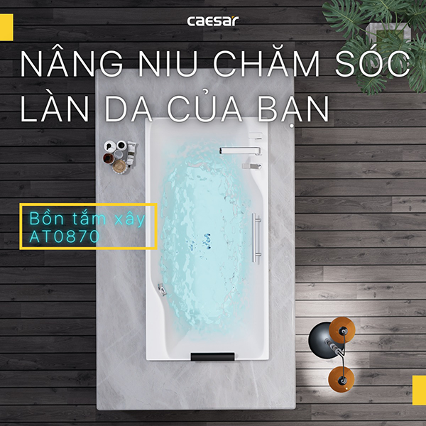 bồn tắm xây Caesar AT0870 - Bùi Minh