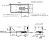  Bồn Tắm TOTO PAY1725VC#W/TVBF411 