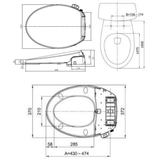  Nắp Bồn Cầu Thông Minh American Standard Slim SLIM00001-WT 