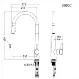  Vòi bếp nóng lạnh Caesar K905C 