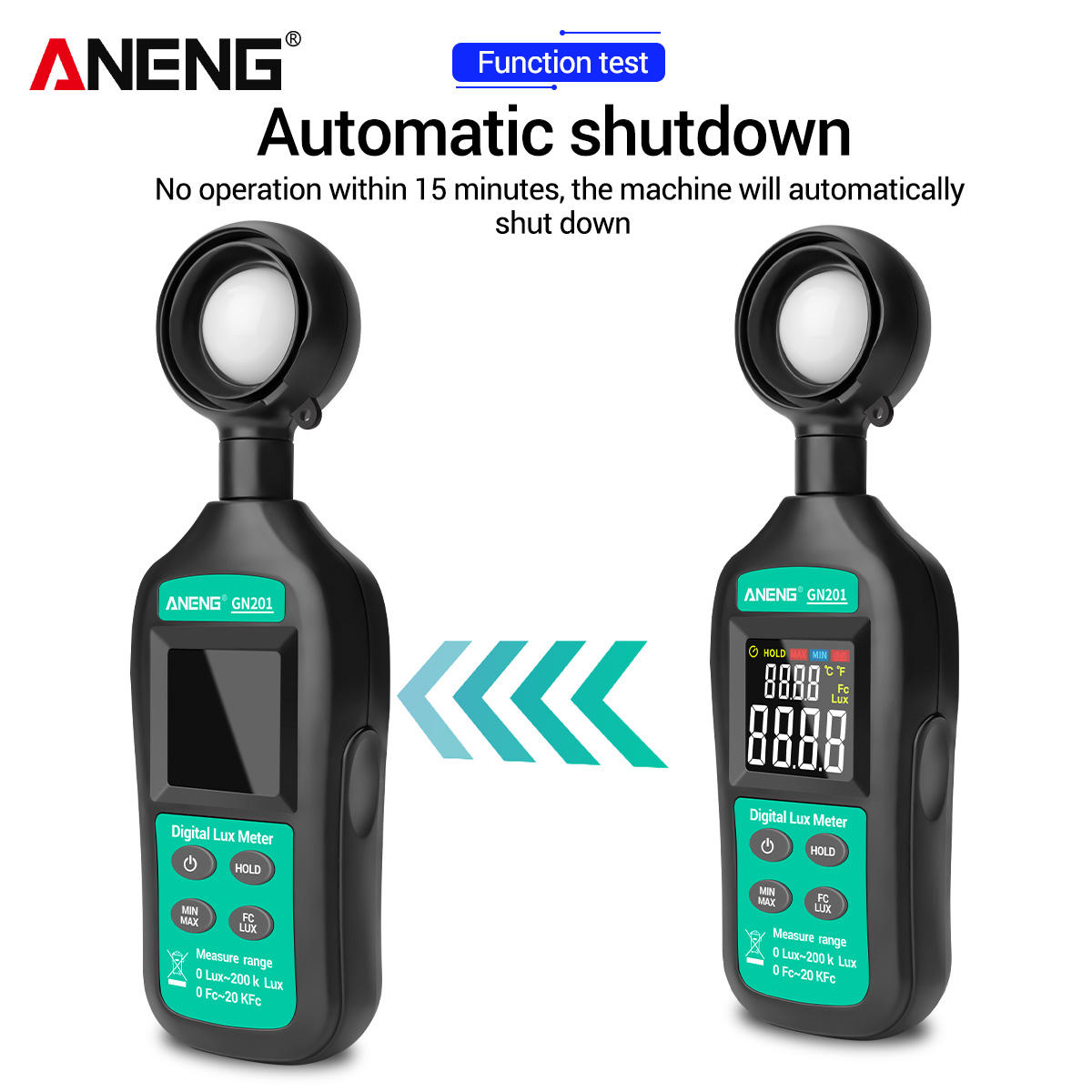 Máy Đo Cường Độ Ánh Sáng ANENG GN201 - Đo Cường Độ Ánh Sáng Lux