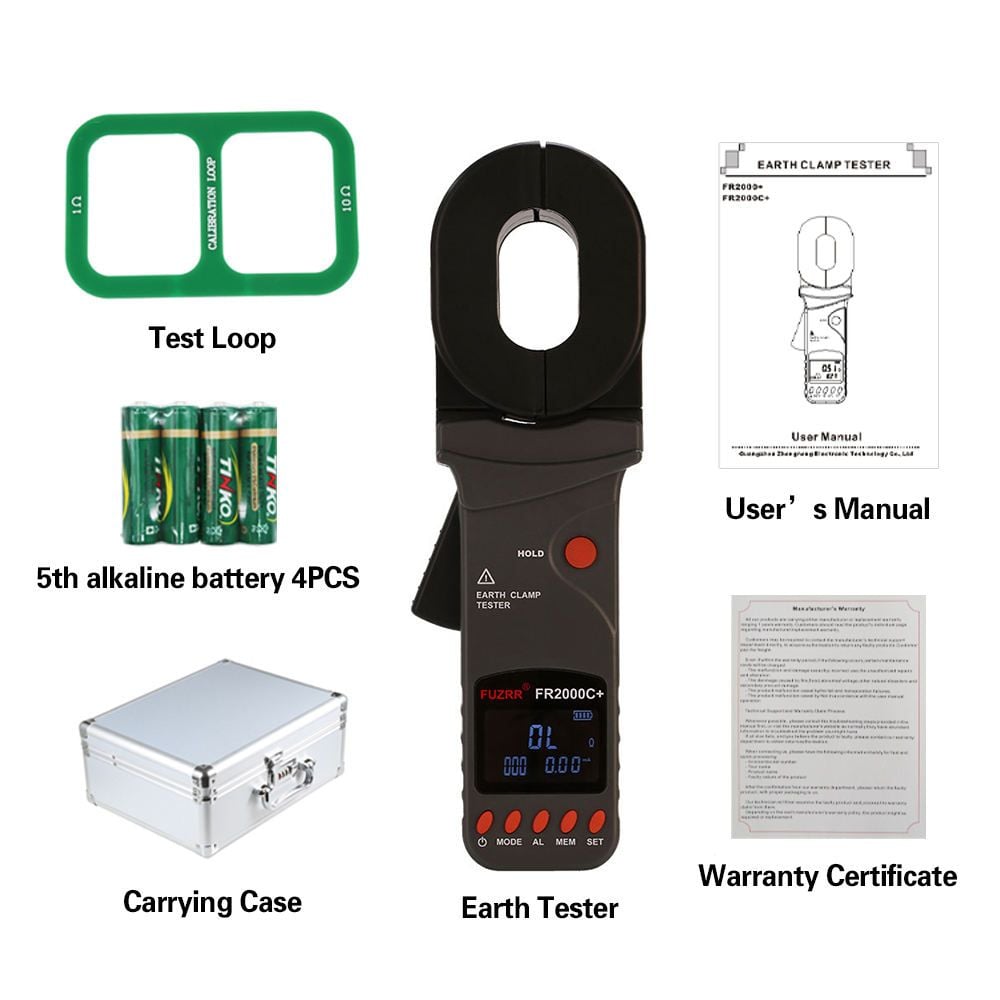 Fr2000 Fr2000 +-0.01-500ohm Kẹp Trên Trái Đất/vòng Lặp/geo Kháng Tester/meter ...