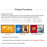  Màn Hình LCD Trong Suốt Quảng Cáo KINGONE GQ-BG-43A 43 Inch Cho Truyền Thông Và Bán Lẻ 