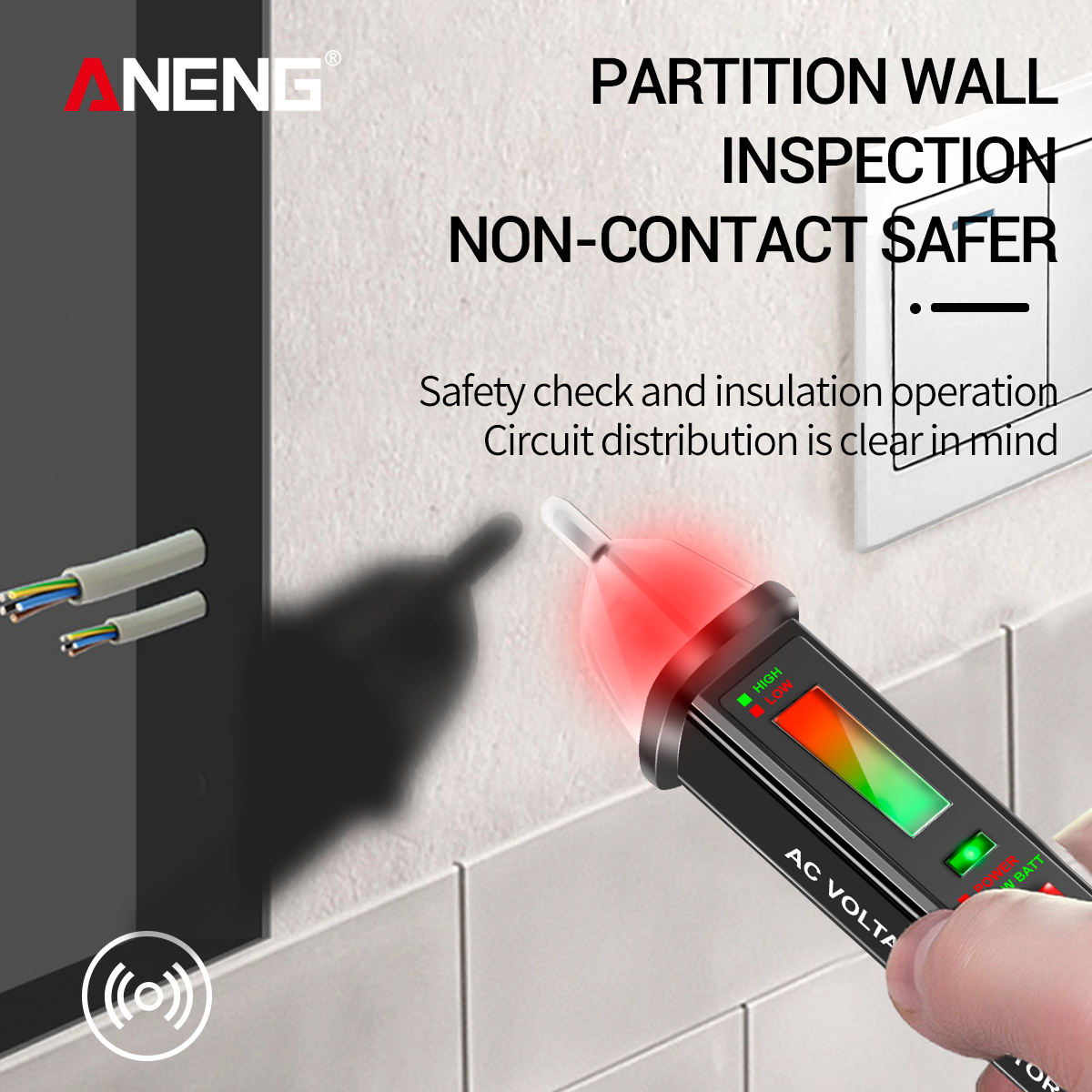 Bút Thử Điện Không Tiếp Xúc ANENG VC1015 - Dò Điện Áp AC Và Kiểm Tra Dây Điện