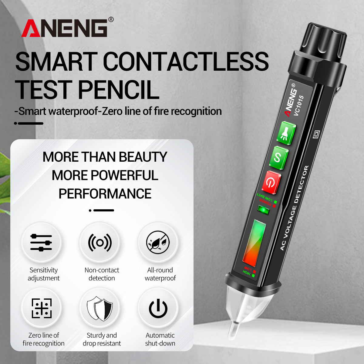Bút Thử Điện Không Tiếp Xúc ANENG VC1015 - Dò Điện Áp AC Và Kiểm Tra Dây Điện