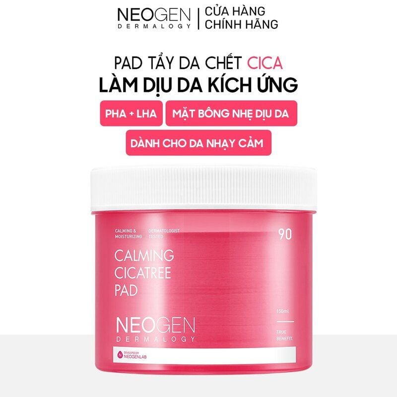 Toner Pad Chiết Xuất Rau Má Làm Dịu Phục Hồi Da Nhạy Cảm Neogen Dermalogy Calming Cica Tree Pad