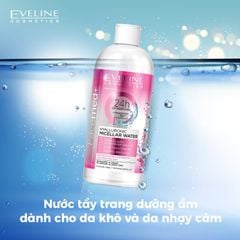 Nước Tẩy Trang Làm Sạch, Dưỡng Ẩm Da Eveline Hyaluronic Clinic B5 Micellar Water