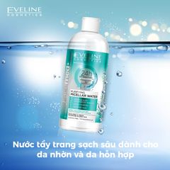 Nước Tẩy Trang Làm Sạch, Dưỡng Ẩm Da Eveline Hyaluronic Clinic B5 Micellar Water