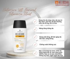 Kem Chống Nắng Nâng Tone HELIOCARE 360 Mineral Tolerance Fluid 50ml - MỌI LOẠI DA, DA NHẠY CẢM, DA SAU XÂM LẤN
