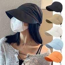Nón Chống Nắng Hàn Quốc, Chất Liệu Vải Acrylic Khô Nhanh Thoáng Mát Cho Ngày Hè