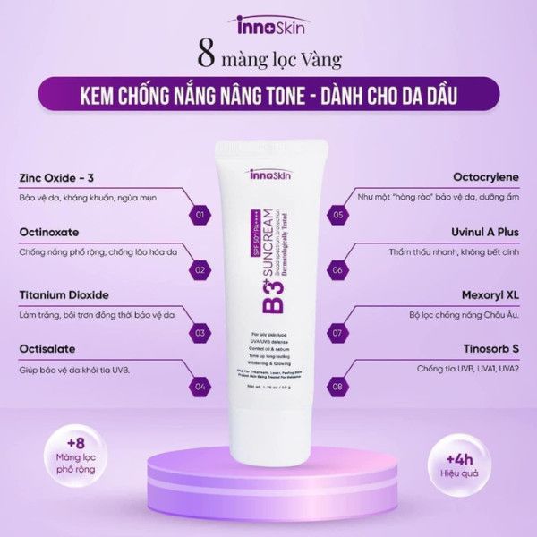 Kem Chống Nắng Innoskin B3 Suncream 50g