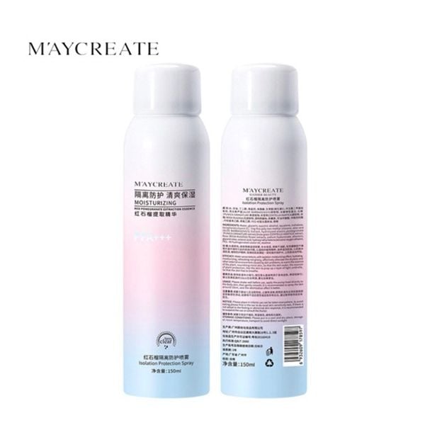 Xịt Chống Nắng Dưỡng Trắng Cơ Thể Maycreate Moisturizing 150ml