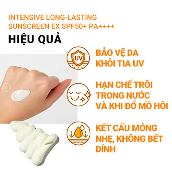 Kem Chống Nắng Chống Nước Lâu Trôi INNISFREE Intensive Long Lasting Suncreen EX SPF50+ PA++++ 50ml