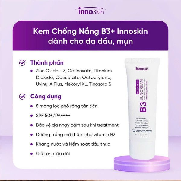 Kem Chống Nắng Innoskin B3 Suncream 50g