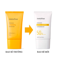 Kem Chống Nắng Chống Nước Lâu Trôi INNISFREE Intensive Long Lasting Suncreen EX SPF50+ PA++++ 50ml