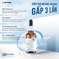 Tinh Chất Dưỡng Trắng, Đặc Trị Thâm Nám Prettyskin Melas X Plus+ 30ml