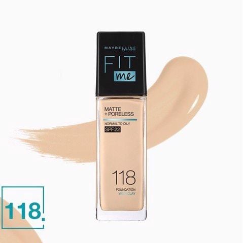 Kem Nền Kiềm Dầu, Cho Lớp Nền Mịn Lì Tự Nhiên Maybelline Fit Me Matte Poreless Foundation 30ml