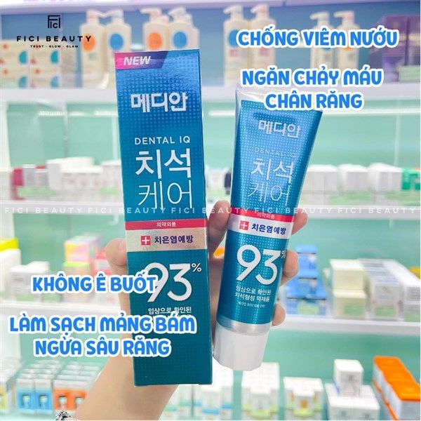 [4 MÀU] Kem Đánh Răng Giúp Trắng Răng, Giảm Ố, Loại Bỏ Mùi Hôi Median Dental IQ 93% Toothpaste 120g