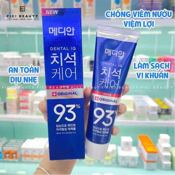 [4 MÀU] Kem Đánh Răng Giúp Trắng Răng, Giảm Ố, Loại Bỏ Mùi Hôi Median Dental IQ 93% Toothpaste 120g
